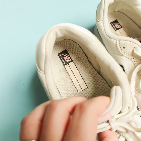 New Balance 515 Knit Pink Cream Sneakers Size 11 Retro Athlethic Y2K - Picture 7 of 8